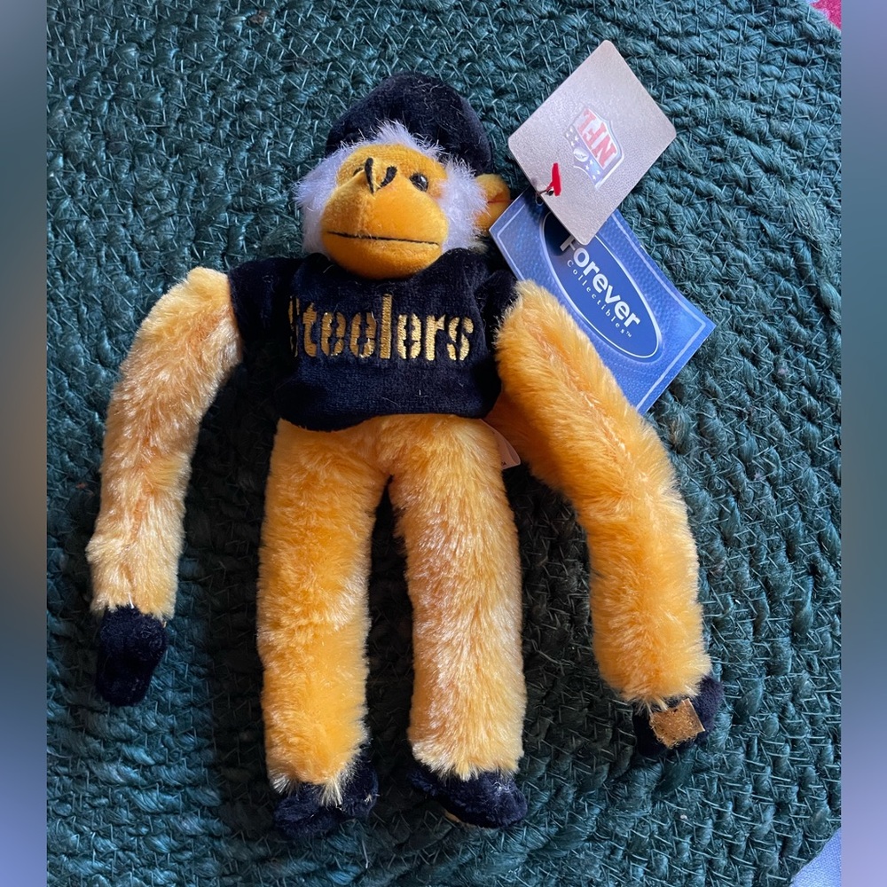 STEELERS NFL STUFFED “MONKEY RALLY”W/TAG.